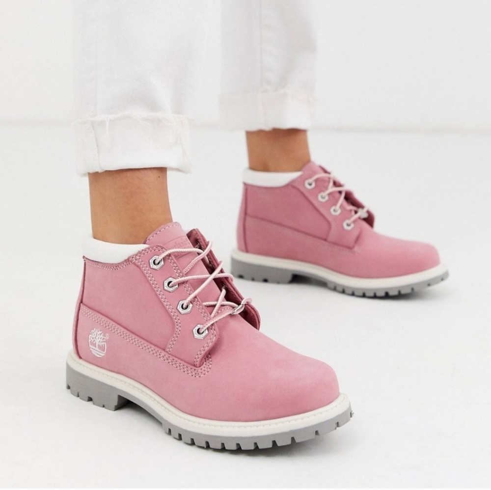 Women's Pink Timberland Nellie Chukka Double Waterproof Boots